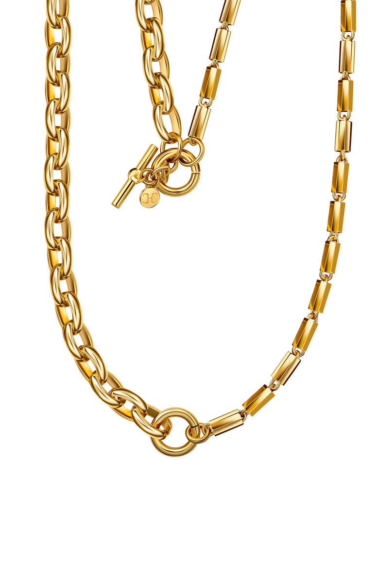 CHRISTINA CARUSO Double Link Necklace, Main, color, 14K Gold