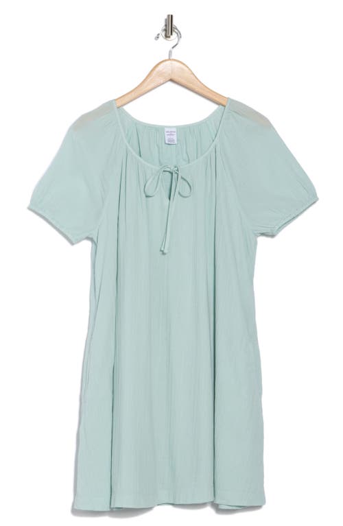 Shop Melrose And Market Gauze Babydoll Minidress In Teal Tide