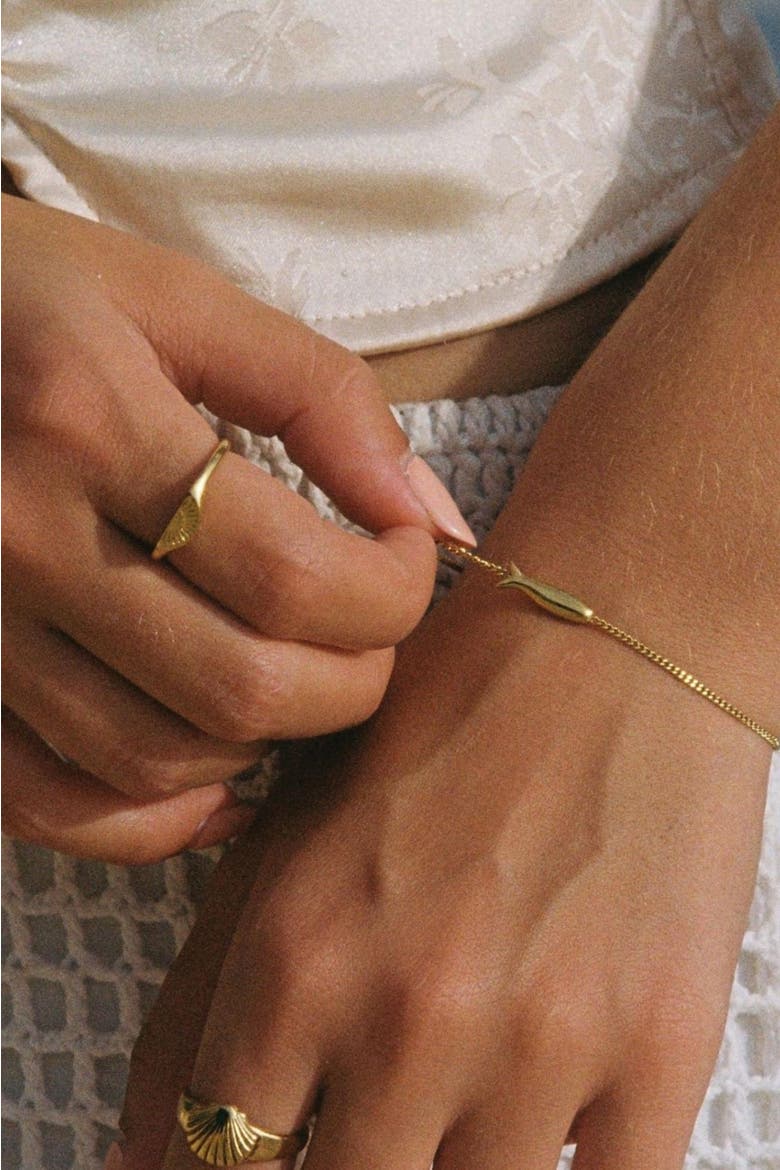 Fish Bracelet, Alternate, color, Gold