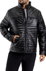 XRAY Quilted Faux Leather Jacket