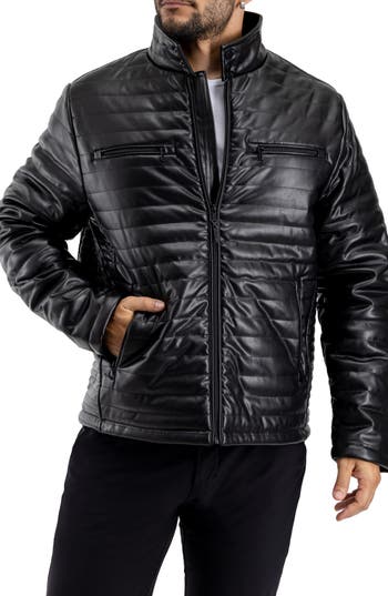 X-ray Xray Quilted Faux Leather Jacket In Black