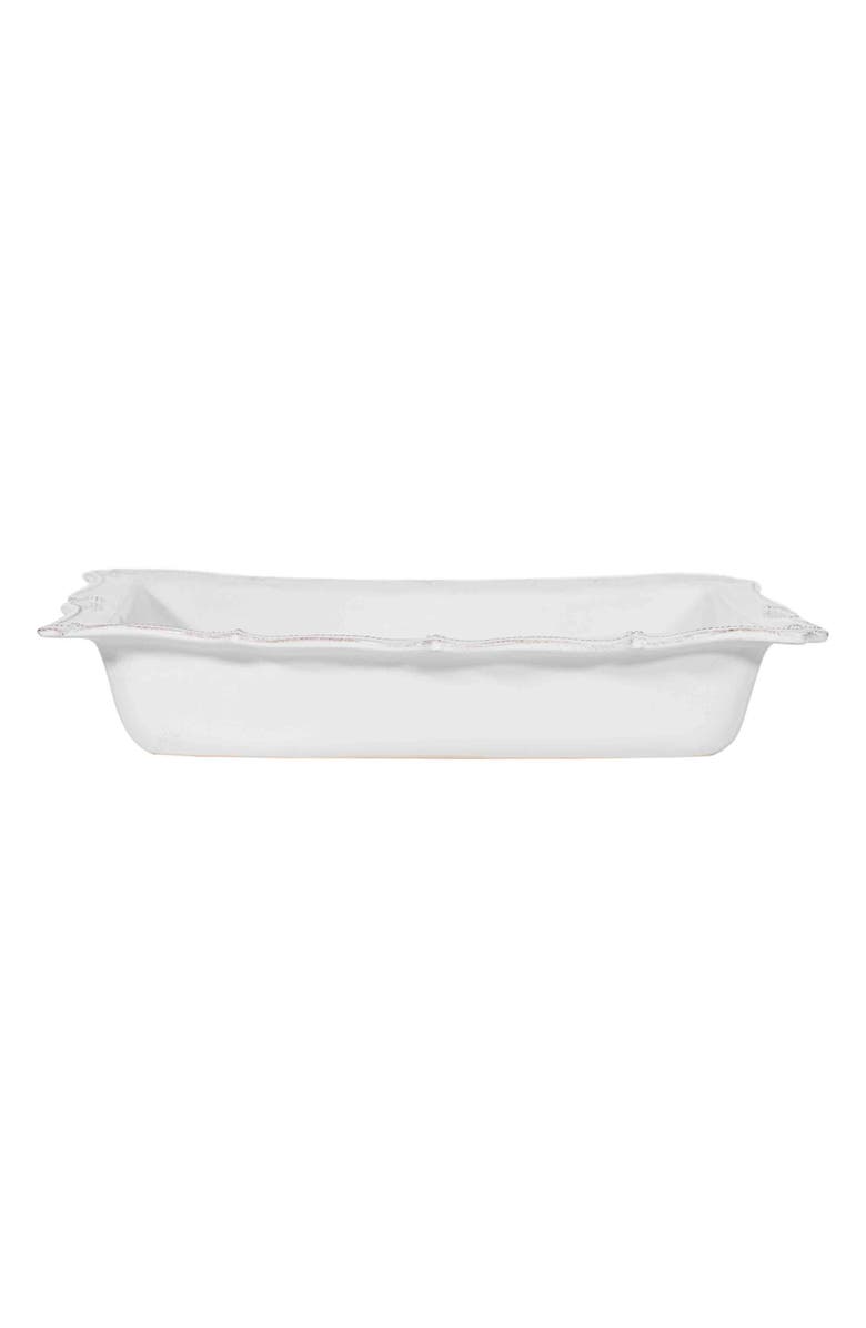 Juliska Berry & Thread 17-Inch Rectangular Ceramic Baking Dish, Alternate, color, Whitewash