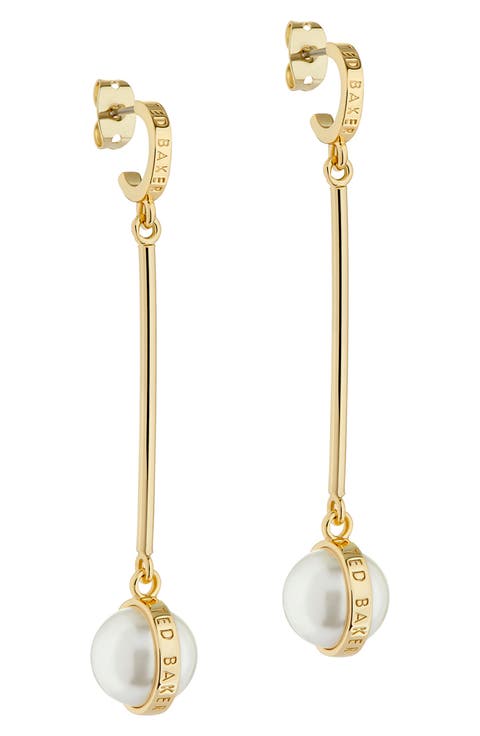 Perllie Imitation Pearl Drop Earrings