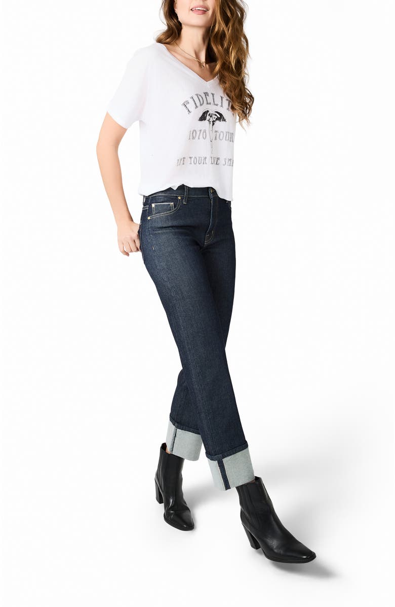 Fidelity Denim Cali Cuff Full Straight Jeans, Alternate, color, Oxford