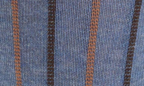 Nordstrom Vertical Stripe Cotton Blend Dress Socks In Blue