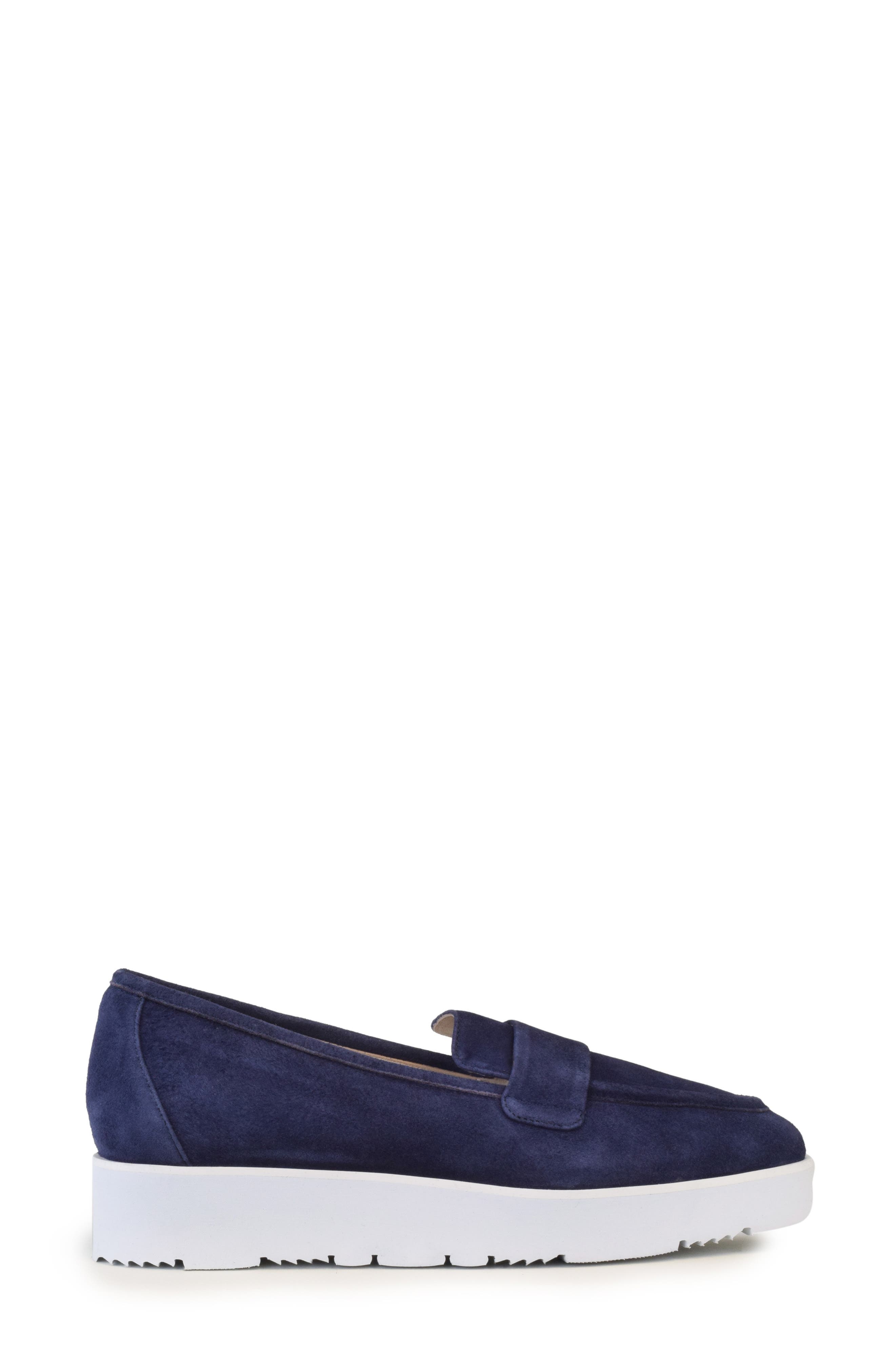 Amalfi by Rangoni Euforia Platform Loafer, Alternate, color, Navy