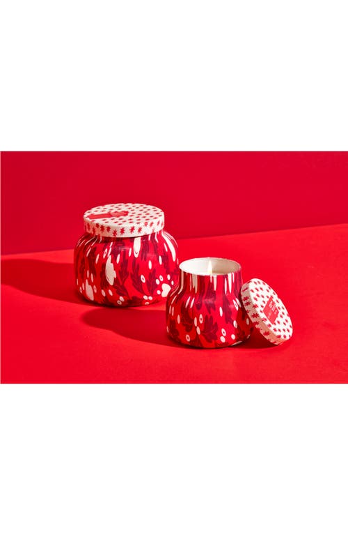 Capri Blue Apple Cider Social Holiday Pattern Play Petite Jar Candle In Red