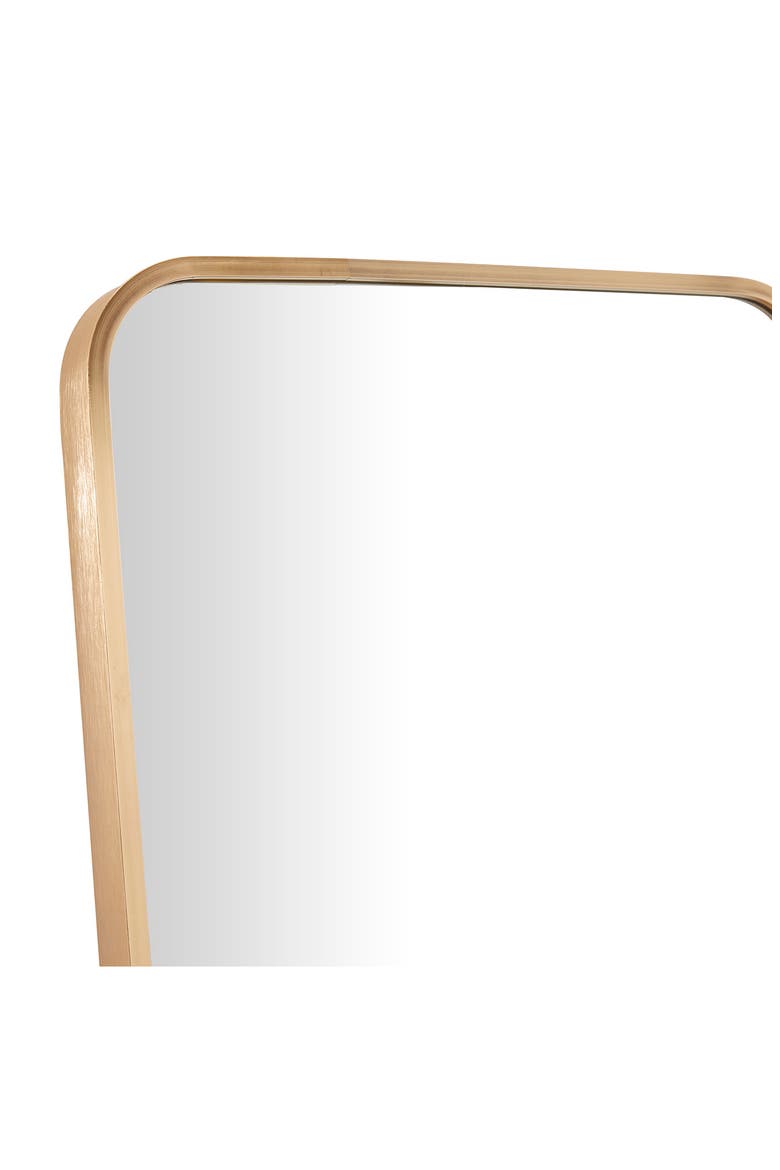 Goldtone Metal Wall Mirror with Thin Frame, Alternate, color, GOLD