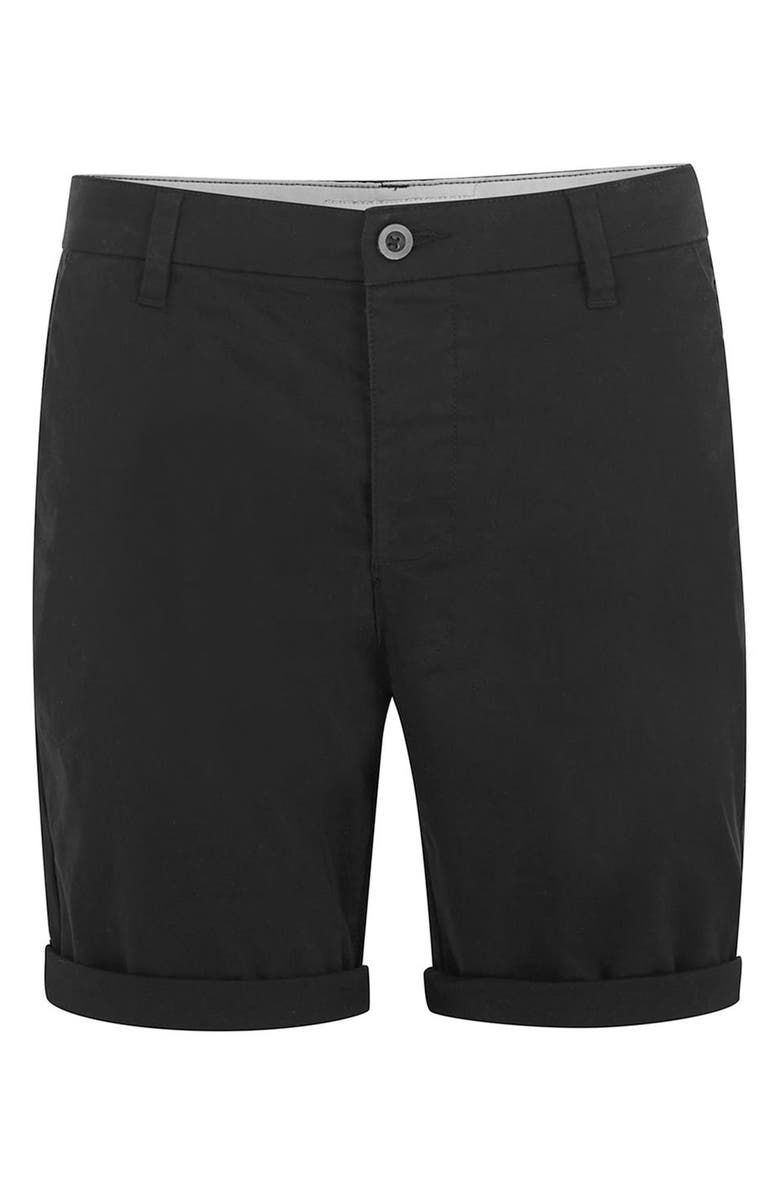 Topman Skinny Fit Chino Shorts, Alternate, color,