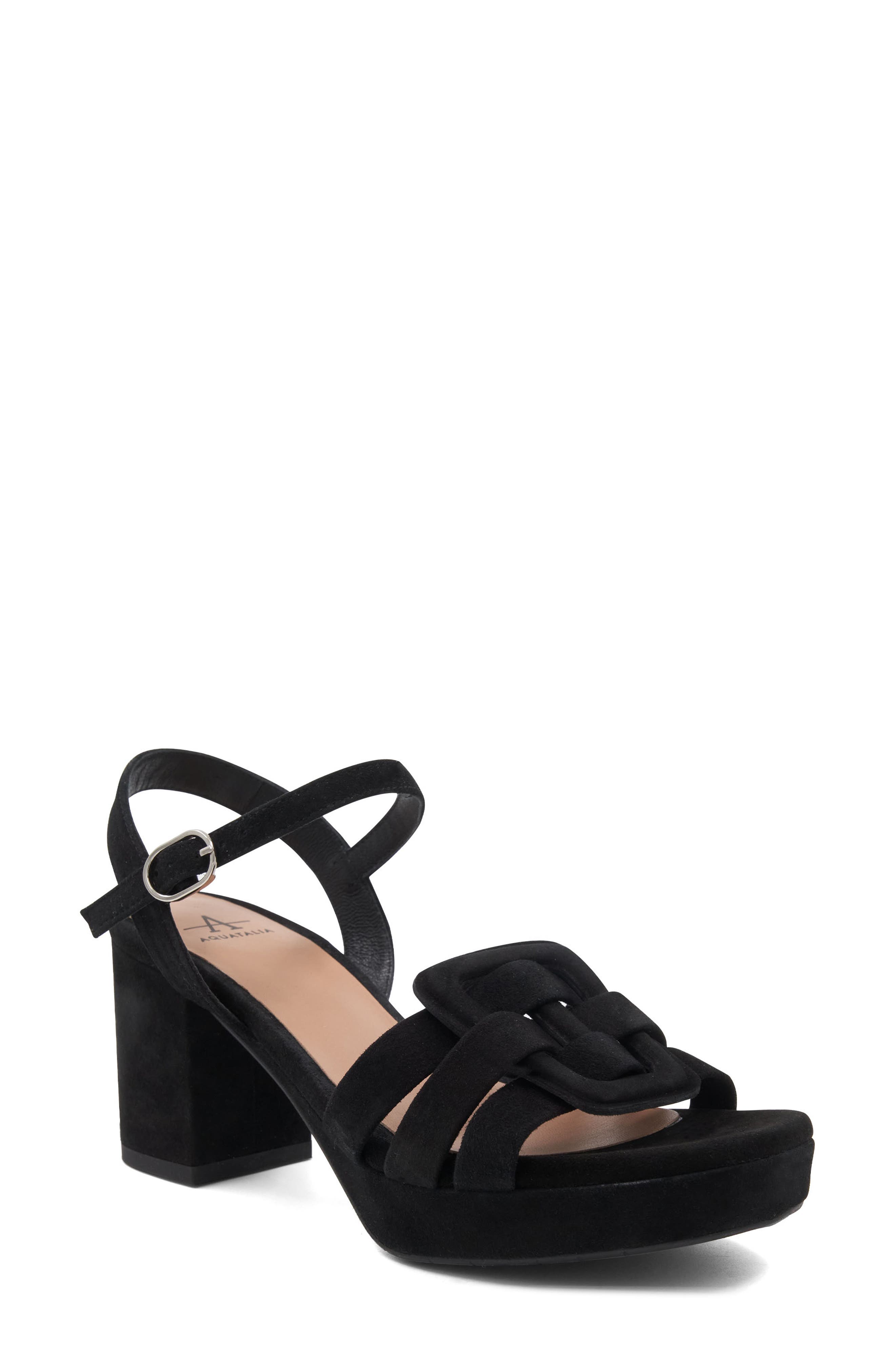 Micah Platform Sandal, Main, color, BLACK