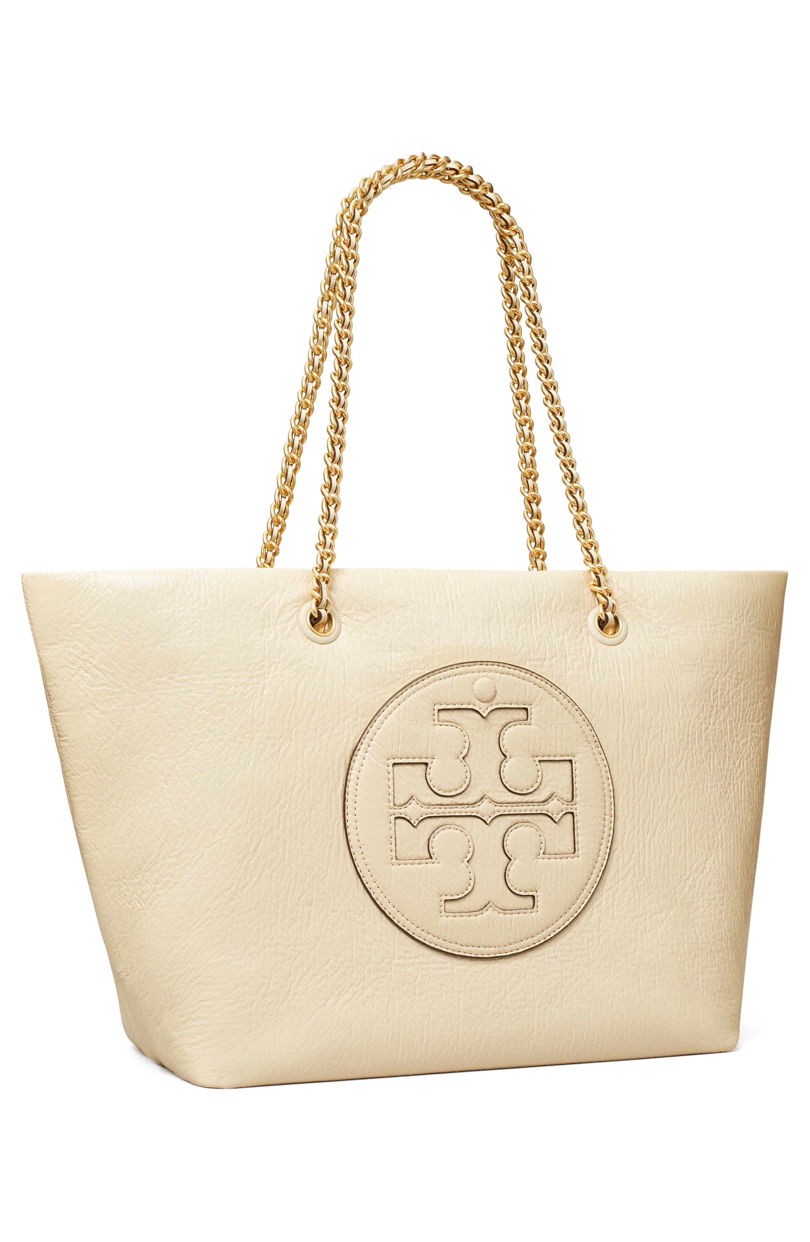 Tory Burch Ella Chain Crinkle Leather Tote, Alternate, color, 