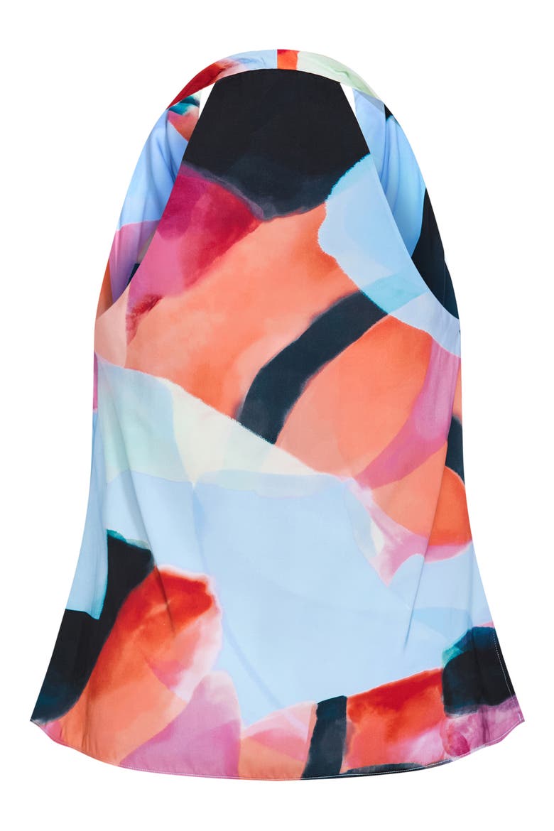 Chloe Abstract Print Cowl Neck Sleeveless Top, Alternate, color, ASPECT