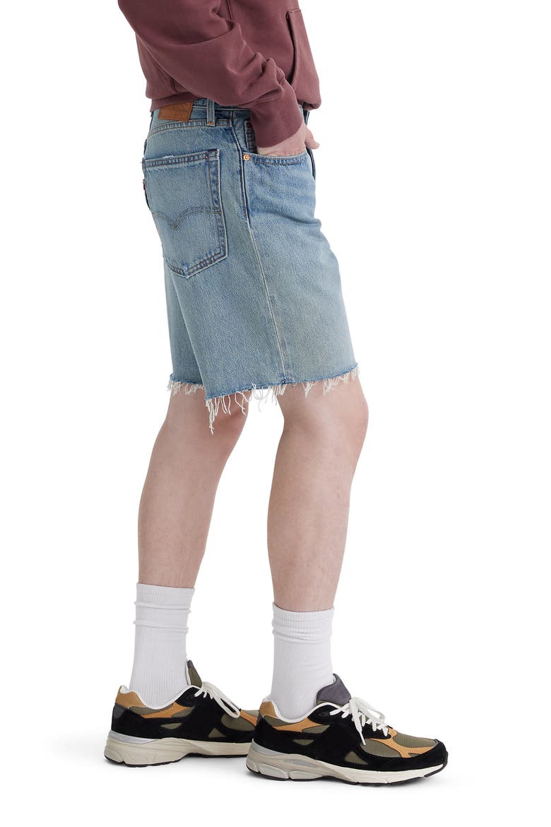 468 Loose Raw Hem Denim Shorts, Alternate, color, ASTRO JAM SHORT