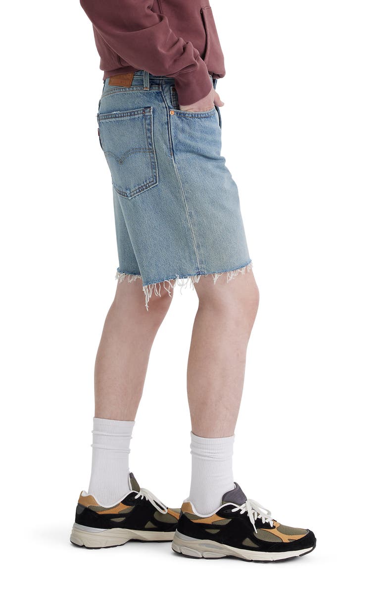 Levi's 468 Loose Raw Hem Denim Shorts, Alternate, color, 