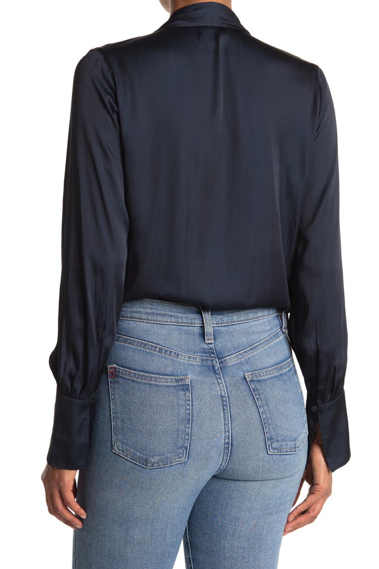 Saffron Long Sleeve Bodysuit, Alternate, color, NAVY