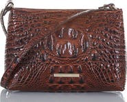 Brahmin Lorelei Croc Embossed Leather Shoulder Bag