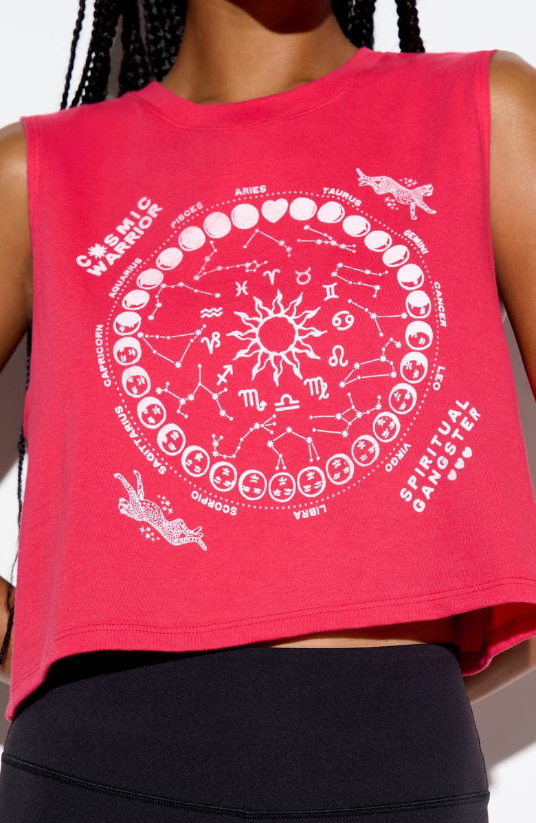 Spiritual Gangster Zodiac Energy Spirit Crop Top, Alternate, color, Passion Flower