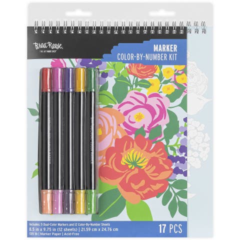 Marker Color by Number Kit  Fruit and Floral