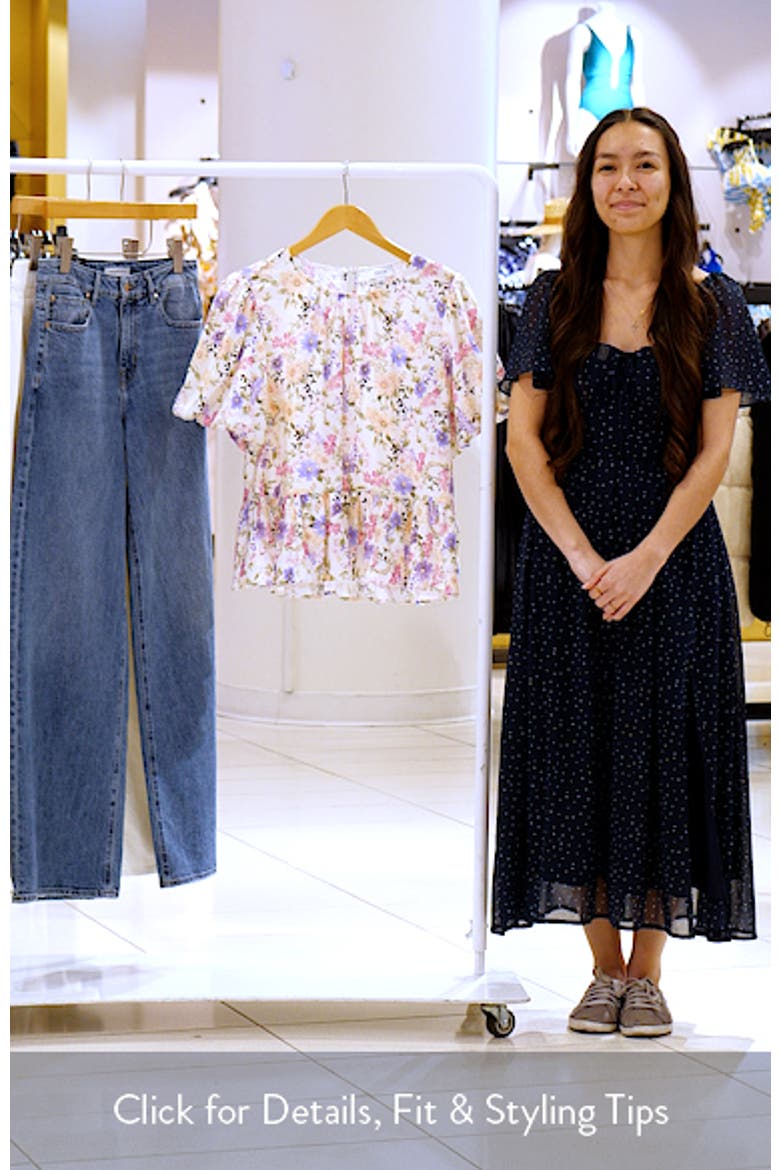Floral Shirred Neck Top video