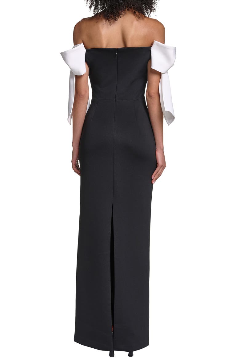 Strapless Gown, Alternate, color, BLACK SOFT WHITE
