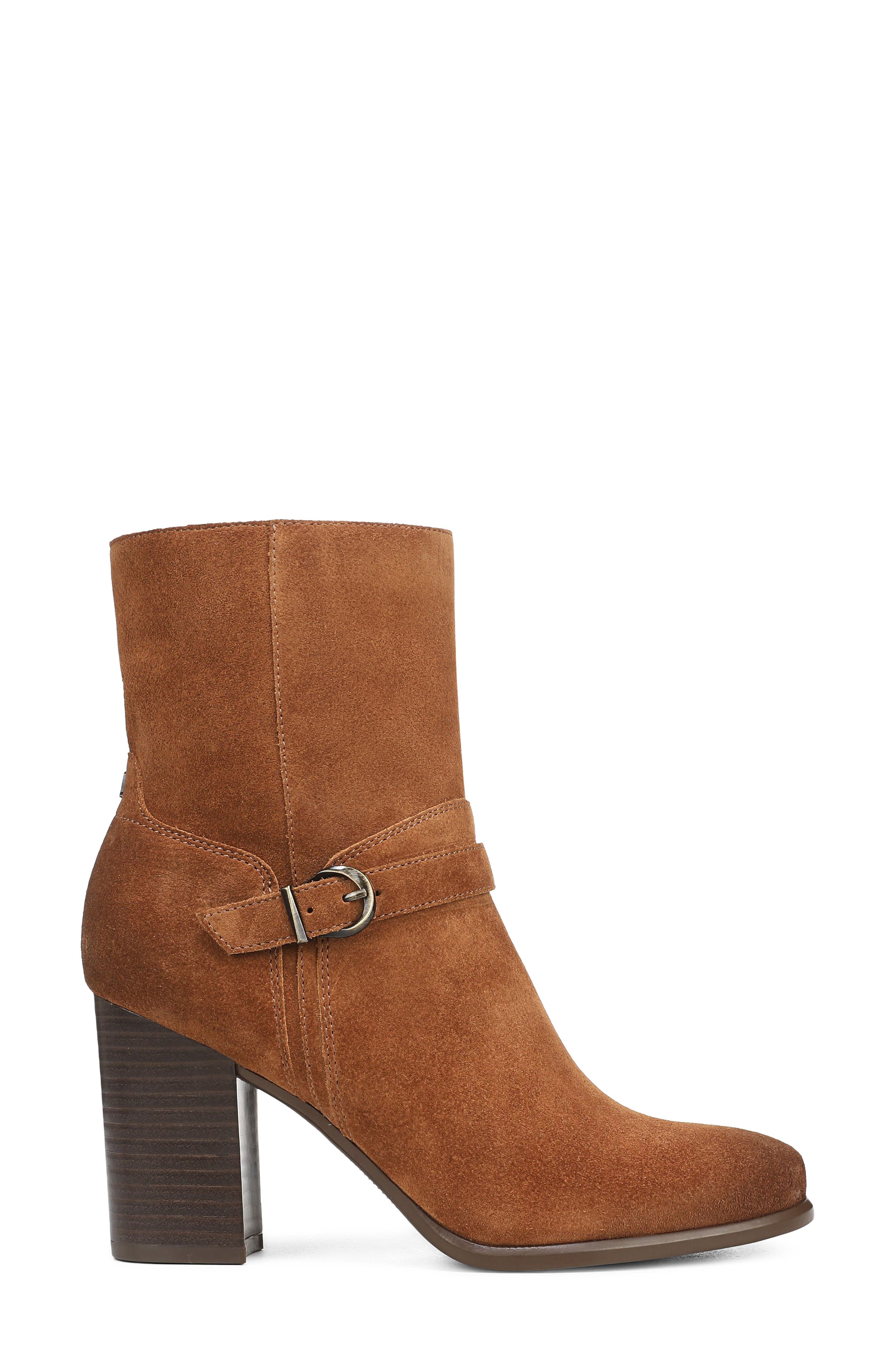 Leighton Leather Bootie, Alternate, color, DARK CHESTNUT SUEDE