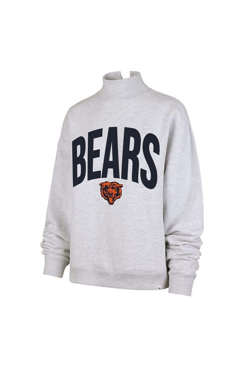 Women's '47  Gray Chicago Bears Subtle Muse Mock Neck Sweatshirt, Alternate, color, Gray