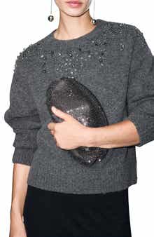 MANGO Estrella Embellished Sweater