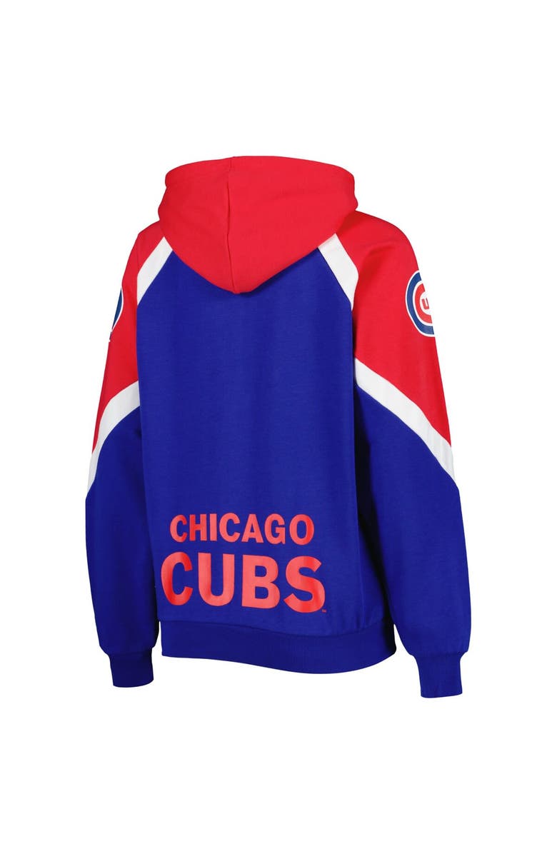 STARTER Women's Starter Royal/Red Chicago Cubs Hail Mary Full-Zip Hoodie, Alternate, color, Royal