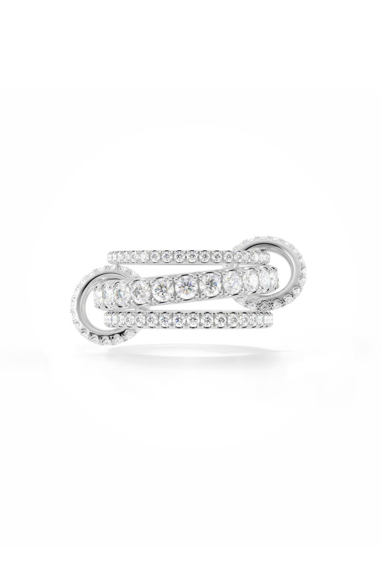 Spinelli Kilcollin Tigris Diamond Linked Ring, Main, color, Silver