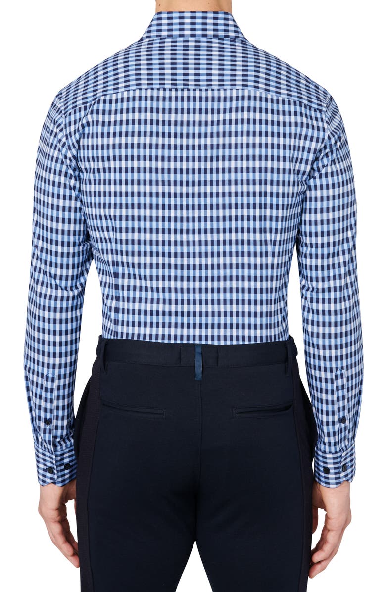 W.R.K Slim Fit Gingham Stretch Performance Dress Shirt, Alternate, color, 