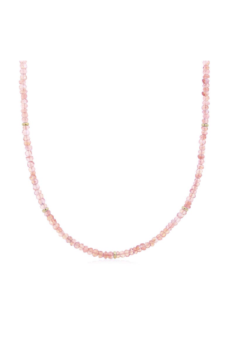 The Lovery Fine Jewelry Pink Opal Bead Necklace, Main, color, Pink Opal