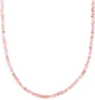The Lovery Fine Jewelry Pink Opal Bead Necklace