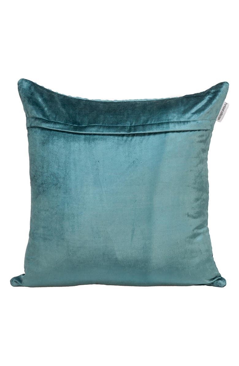 PARKLAND COLLECTION Tufted Velvet Decorative Pillow, Alternate, color, Teal