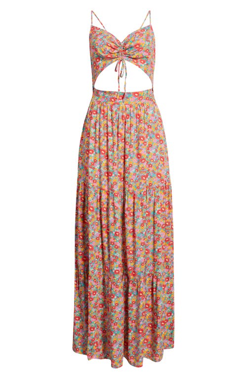 Rip Curl Las Dalias Floral Maxi Dress In Blue
