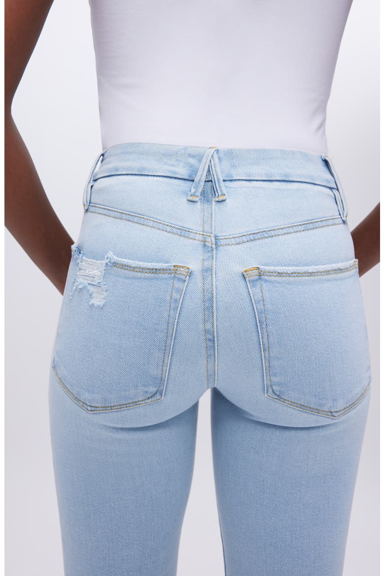 Good Classic High Waist Ankle Skinny Jeans, Alternate, color, INDIGO410