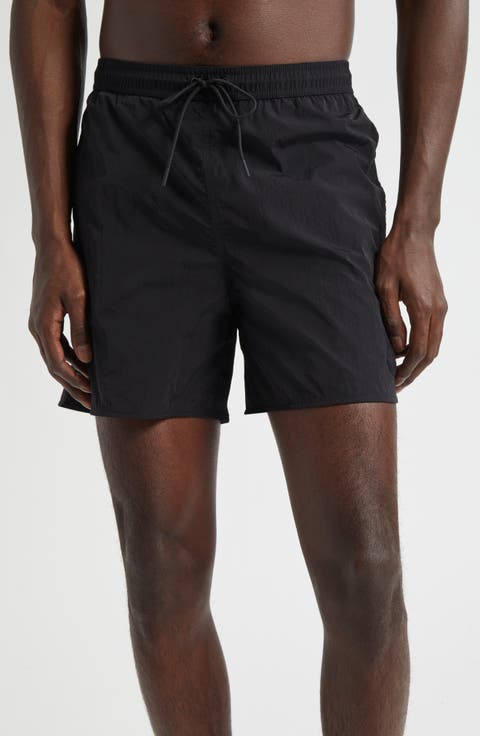 Crinkled Nylon Swim Trunks