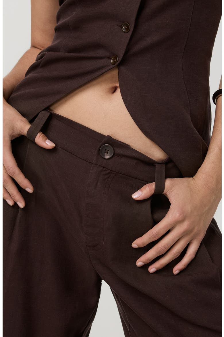 Trestles Wide Leg Twill Pants, Alternate, color, FRENCH ROAST