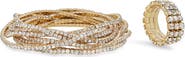 STEELTIME Simulated Diamond Flexible Bracelet & Ring Set