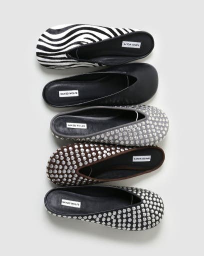 Naked Wolfe Pippa Flats, Alternate, color, Black