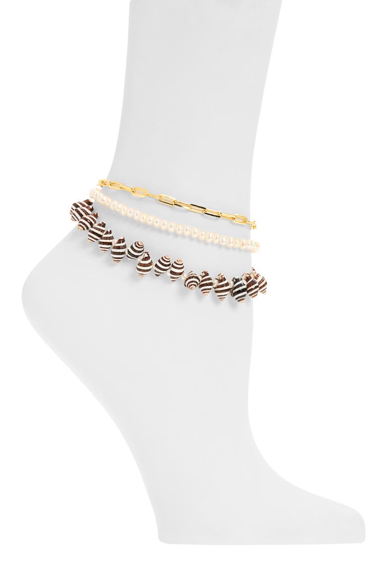 Cabana Anklet, Main, color, GOLD