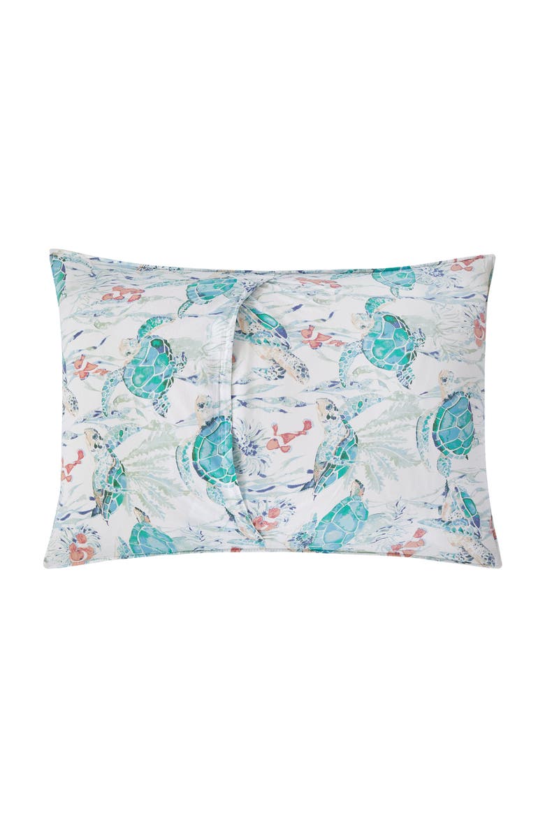 Sea Turtle Cove Cotton Quilt Set  - Reversible and Machine Washable, Alternate, color, Blue