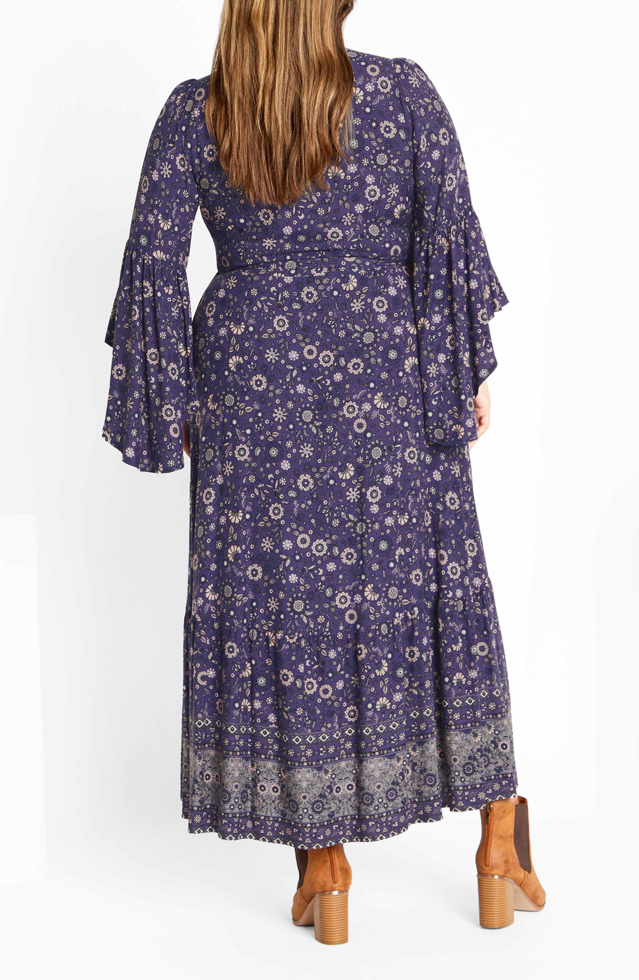 Adhara Mixed Print Long Sleeve Maxi Dress - image 4