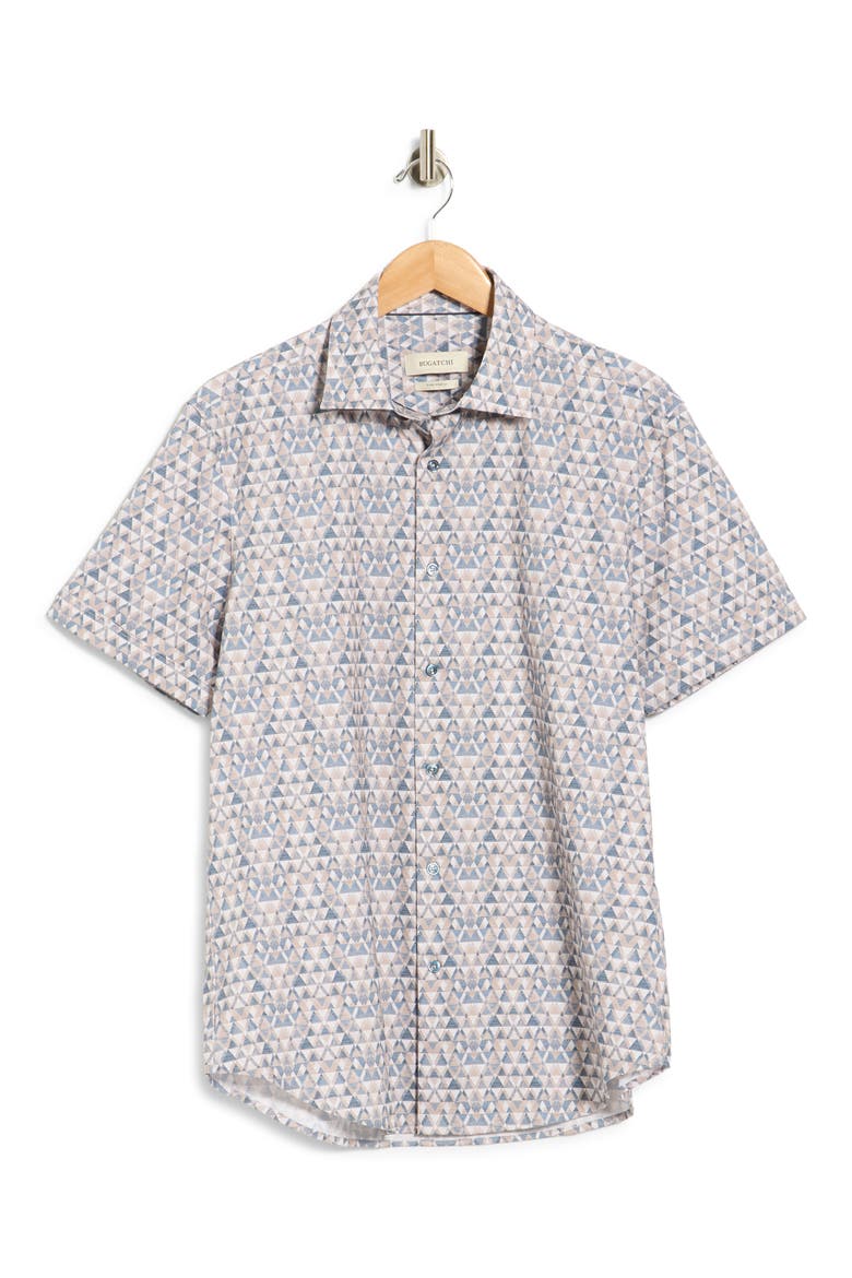 Short Sleeve Woven Shirt, Alternate, color, SAND