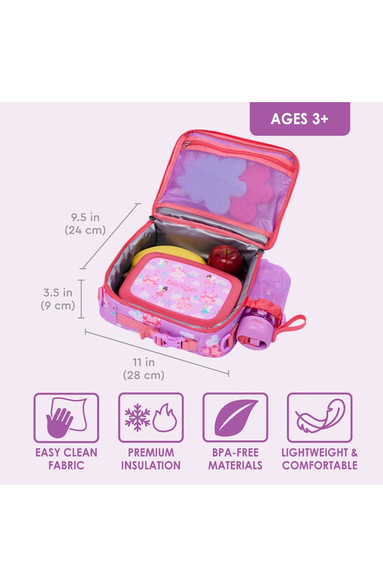 BENTGO Kids' Deluxe Insulted Lunch Bag, Alternate, color, Pink