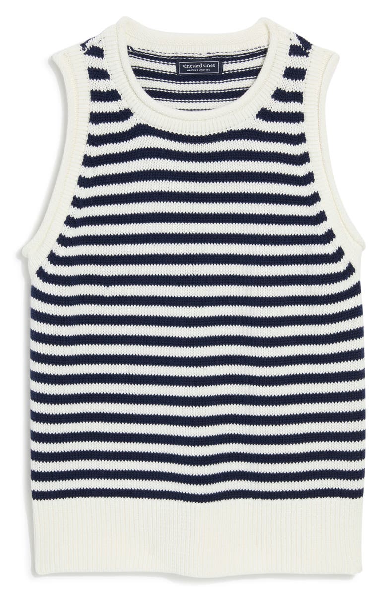 vineyard vines Stripe Sweater Tank, Alternate, color, Stripe Nautical Navy