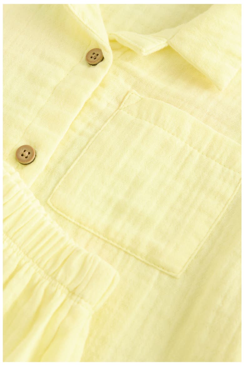 Kids' Cotton Gauze Camp Shirt & Shorts Set, Alternate, color, YELLOW