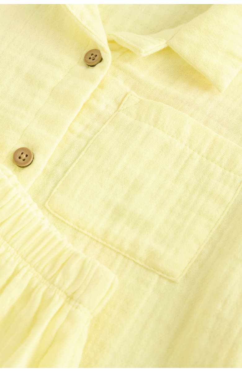 NEXT Kids' Cotton Gauze Camp Shirt & Shorts Set, Alternate, color, Yellow