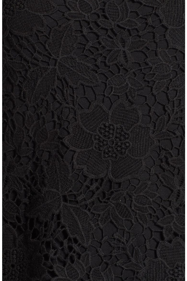 Lace Overlay Shell, Alternate, color, BLACK