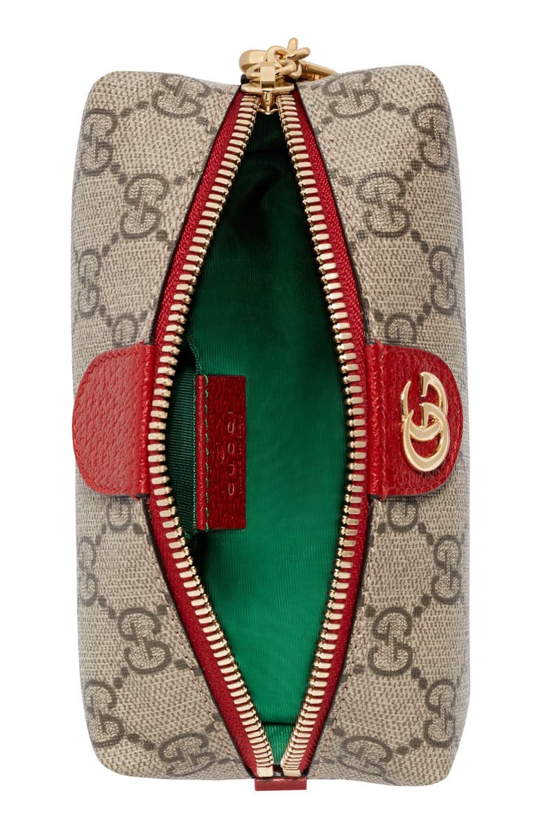 Gucci Mini Ophidia Canvas Cosmetics Pouch, Alternate, color, 