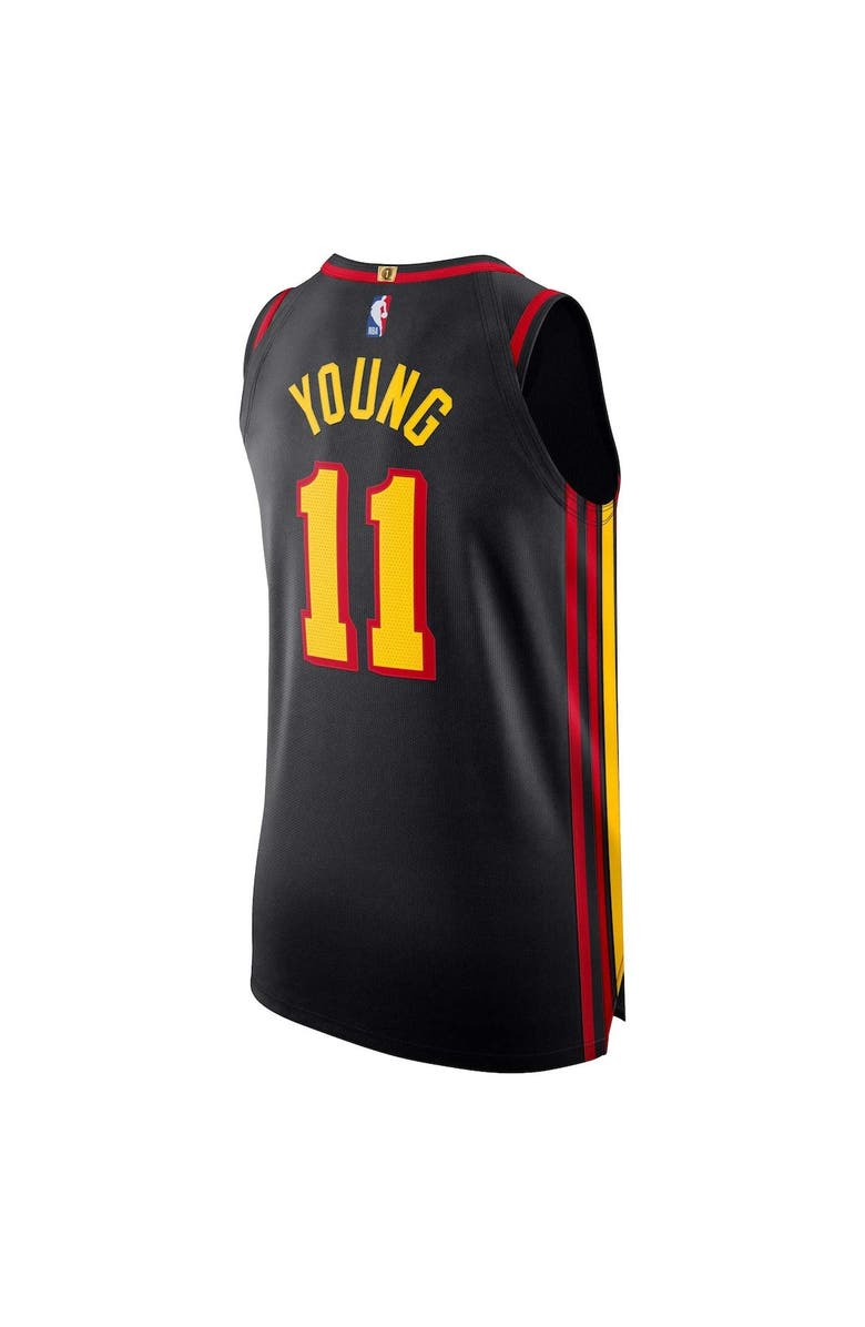 Jordan Brand Men's Jordan Brand Trae Young Black Atlanta Hawks Authentic Player Jersey - Statement Edition, Alternate, color, 